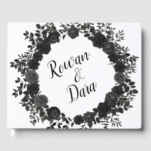 Visitas Livro de Convidados de Casamento Gótico Rosa-Bran