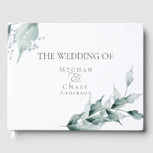 Visitas Livro de Convidados de Casamento   Grelha Verde Ci