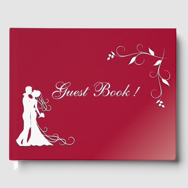Visitas Livro de Convidados de Casamento Personalizado Bur (Frente)