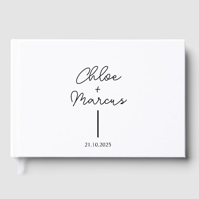 Visitas Livro de Convidados de Casamento Personalizado, Co (Frente)