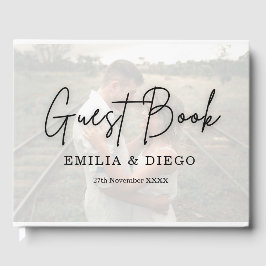 Visitas Livro de Convidados de Casamento Personalizado com