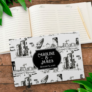 Visitas Livro de Convidados de Casamento Personalizado de 