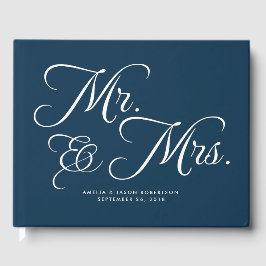 Visitas Livro de Convidados de Casamento, Sr. & Sra., mari