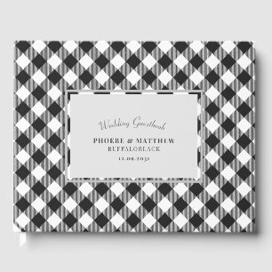 Visitas Livro de Convidados de Casamentos Preto e Branco