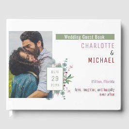 Visitas Livro de Convidados de Casamentos Red Berries & Eu