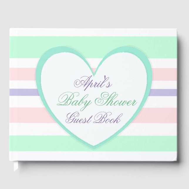 Visitas Livro de Convidados de Chás de fraldas Personaliza (Frente)