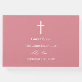 Visitas Livro de Convidados de Cristal Rosa-Blush