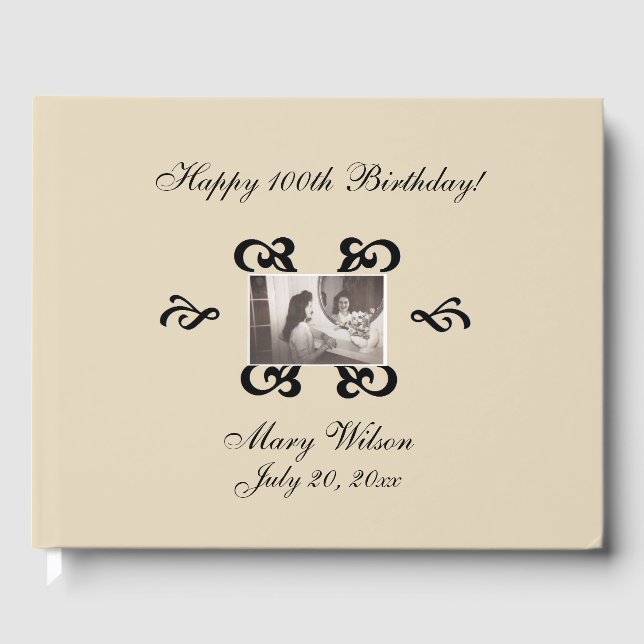 Visitas Livro de Convidados de Fotografias Personalizadas (Frente)