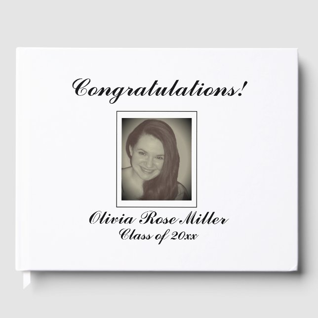 Visitas Livro de Convidados de Fotografias Personalizadas (Frente)