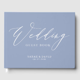 Visitas Livro de Convidados do Casamento Azul Sky