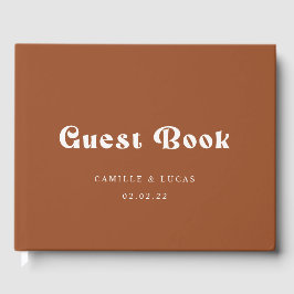 Visitas Livro de convidados do casamento de Terracotta