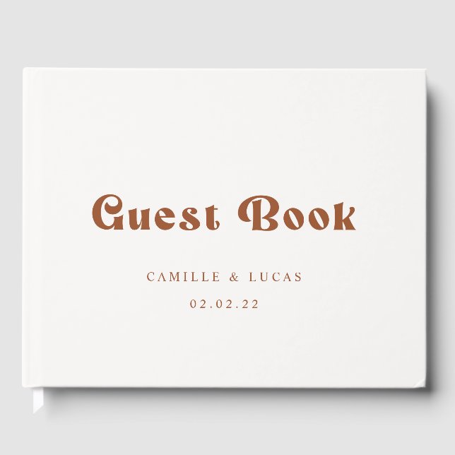 Visitas Livro de convidados do casamento de Terracotta (Frente)