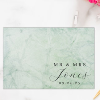 Visitas Livro de Convidados do Casamento Elegante Verde Sa