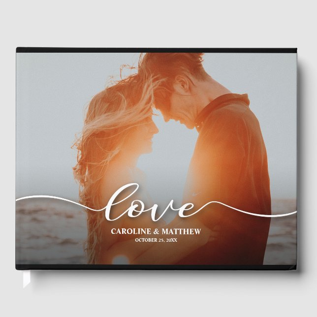 Visitas Livro de Convidados do Casamento Fotográfico Moder (Frente)