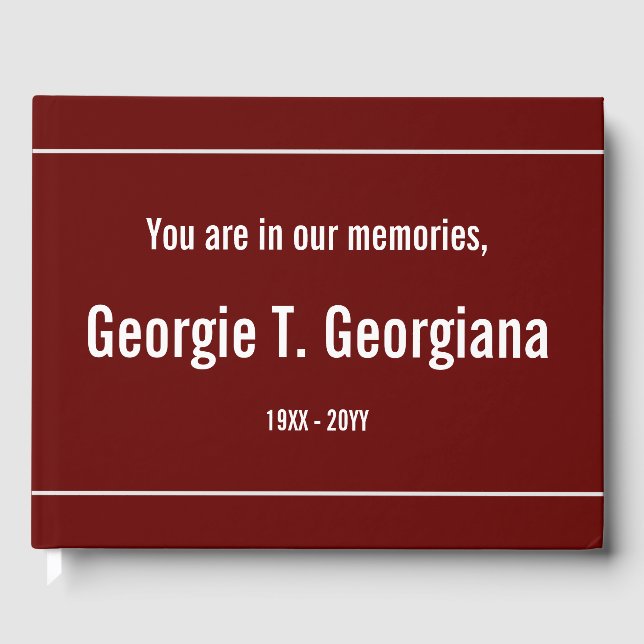 Visitas Livro de Convidados do Memorial Subduzido e Simple (Frente)