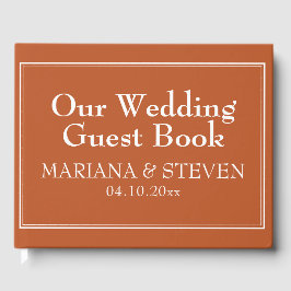 Visitas Livro de Convidados do Terracotta Moderno Minimali