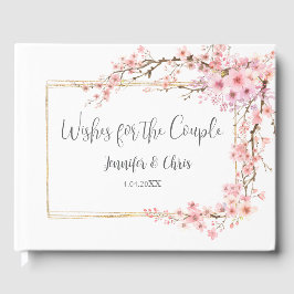 Visitas Livro de Convidados Elegante Cherry Blossom