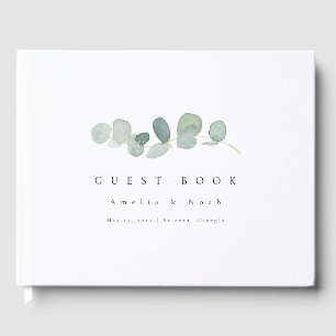 Visitas Livro de Convidados Elegante Greenery