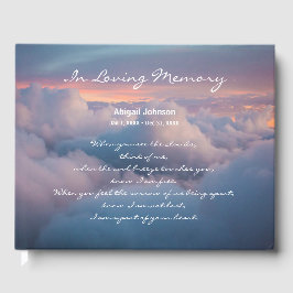Visitas Livro de Convidados Funerais Personalizados com Po