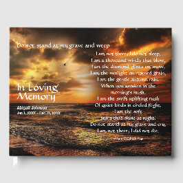 Visitas Livro de Convidados Funerais Personalizados com Po