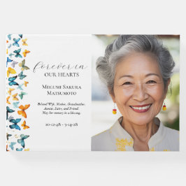 Visitas Livro de Convidados Funerários da Butterfly 2-Phot