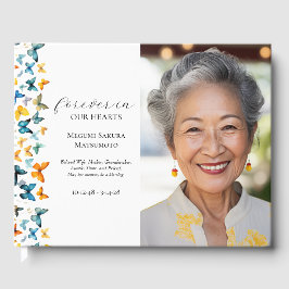 Visitas Livro de Convidados Funerários da Butterfly 2-Phot
