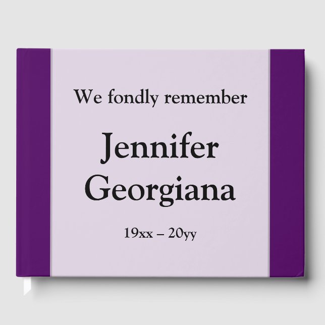 Visitas Livro de Convidados Funerários, Feliz e Respeitáve (Frente)