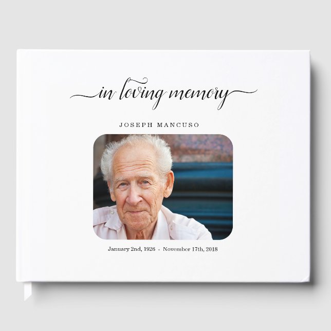 Visitas Livro de Convidados Funerários Personalizado/Entra (Frente)