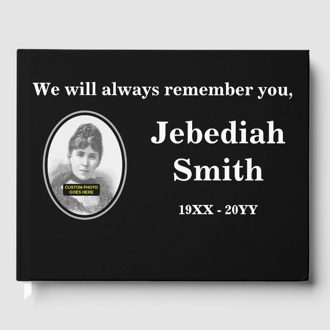 Visitas Livro de Convidados Memorial Elegante e Personaliz (Frente)