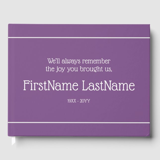 Visitas Livro de Convidados Memorial Mournful e Subjugado (Frente)