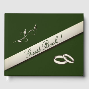 Visitas Livro de Convidados para Casamento Verde Hunter