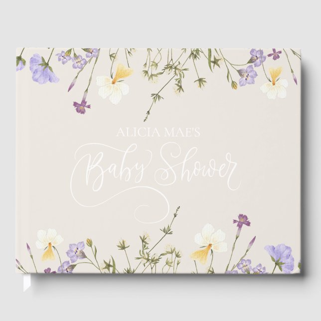 Visitas Livro de Convidados Personalizado para Chás de fra (Frente)