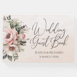 Visitas Livro de Convidados Personalizável de Casamento Ro