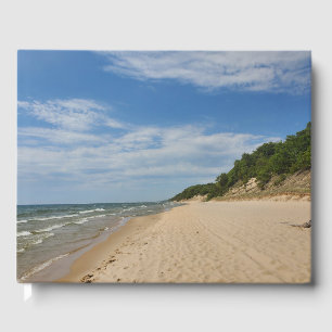 Visitas Livro de convidados personalizável do lago Michig
