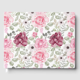 Visitas livro de convidados rosas