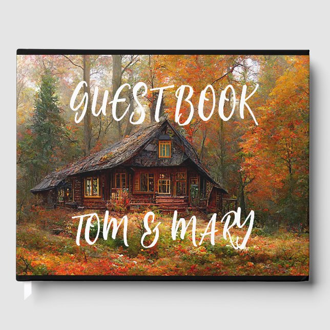 Visitas Livro de Convidados RUSTIC CABIN WEDTING (Frente)