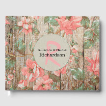 Livro de Convidados Rustic Primavera Blooms Weds