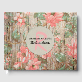 Visitas Livro de Convidados Rustic Primavera Blooms Weds