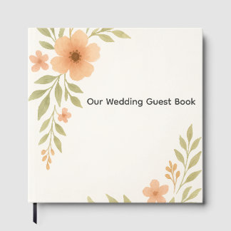 Visitas Livro de Convidados Rustic Wildflower