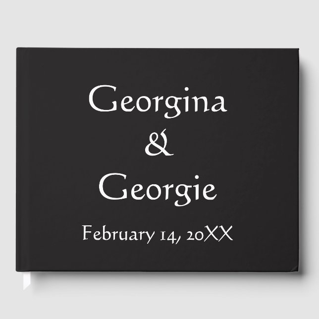 Visitas Livro de Convidados Simples, Simples, Limpo E Eleg (Frente)