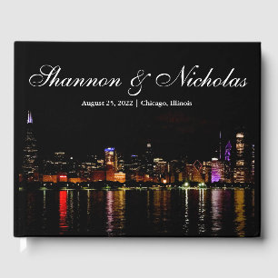 Visitas Livro de Convidados Skyline Personalizado em Chica