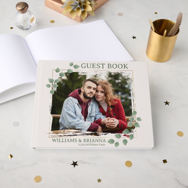 Visitas Livro de Convidados sobre a Semana Mínima Moderna  (Frente aberta)