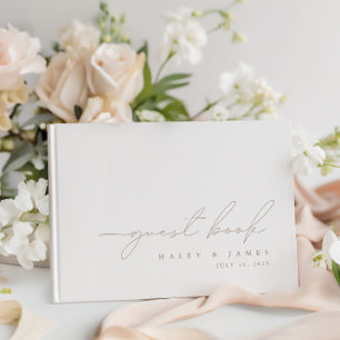Visitas Livro de Convidados sobre Casamento Branco Moderno