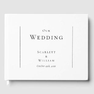 Visitas Livro de Convidados sobre Casamento Moderno Simple