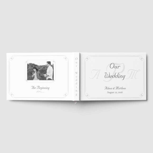 Visitas Livro de Convidados sobre Casamentos Monogramados  (Completo)