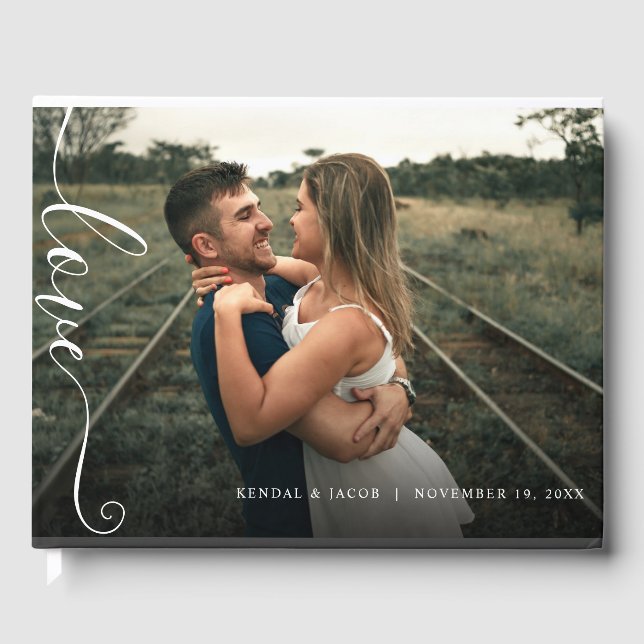 Visitas Livro de Convidados sobre Colagem de Fotos Múltipl (Frente)