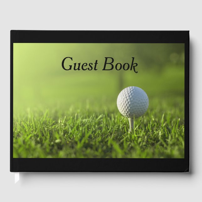 Visitas Livro de Golfe Guest com bola de golfe sobre o ver (Frente)