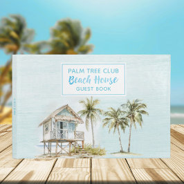 Visitas Livro de Hóspedes da Casa de Praia com Palmeira de