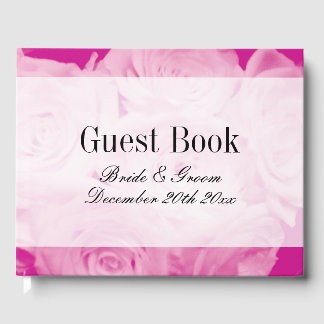 Visitas Livro de hóspedes do buquê rosa-rosado clássico