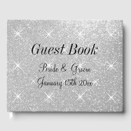 Visitas Livro de hóspedes personalizado com cobrir brilhan